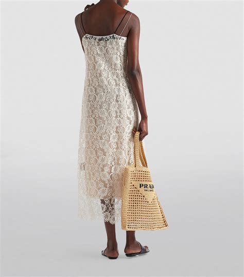 white prada lace dress|prada sequin dress.